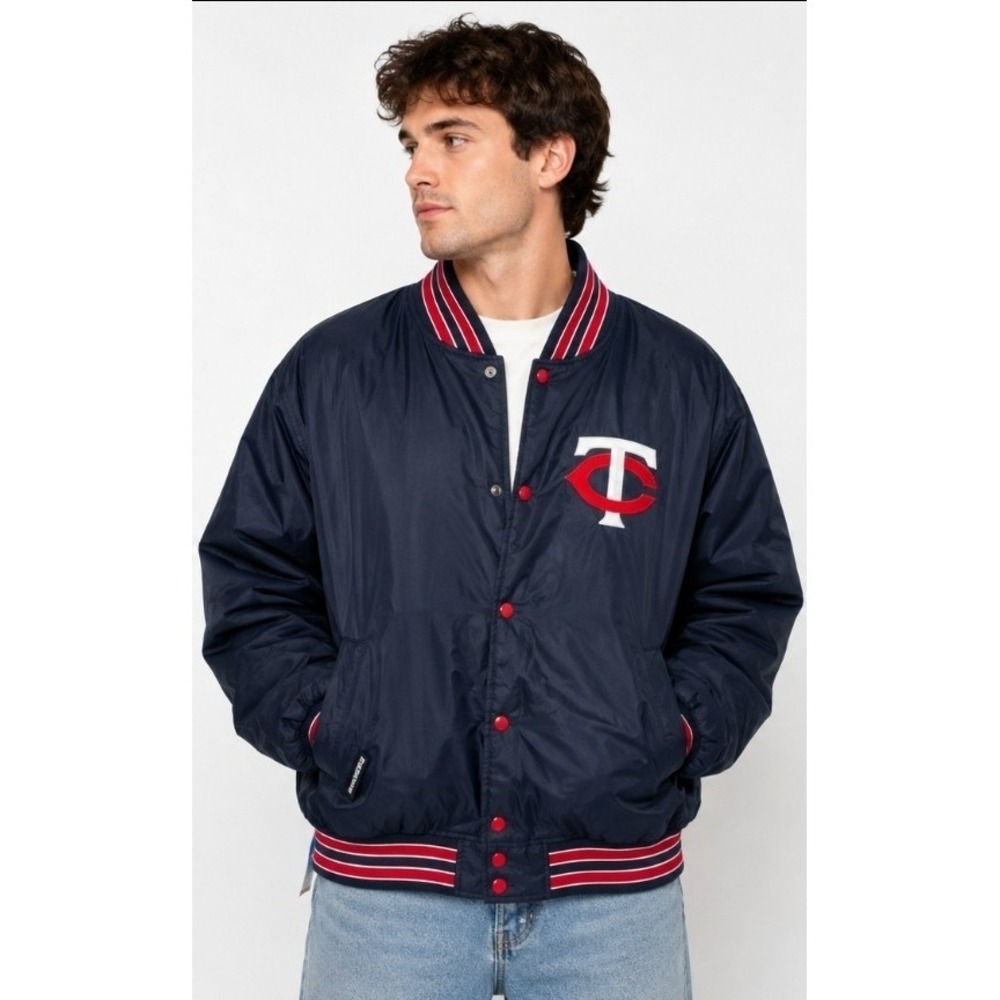 VTG Holloway Minnesota Twins Satin Quilted Varsity Jacket NWT Large L300